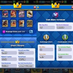 KT14 | LvL52 |(39 Cards LvL14 || 8 Cards LvL13) | 62Emotes | 5Tower Skins| 112Cards |Q479 0